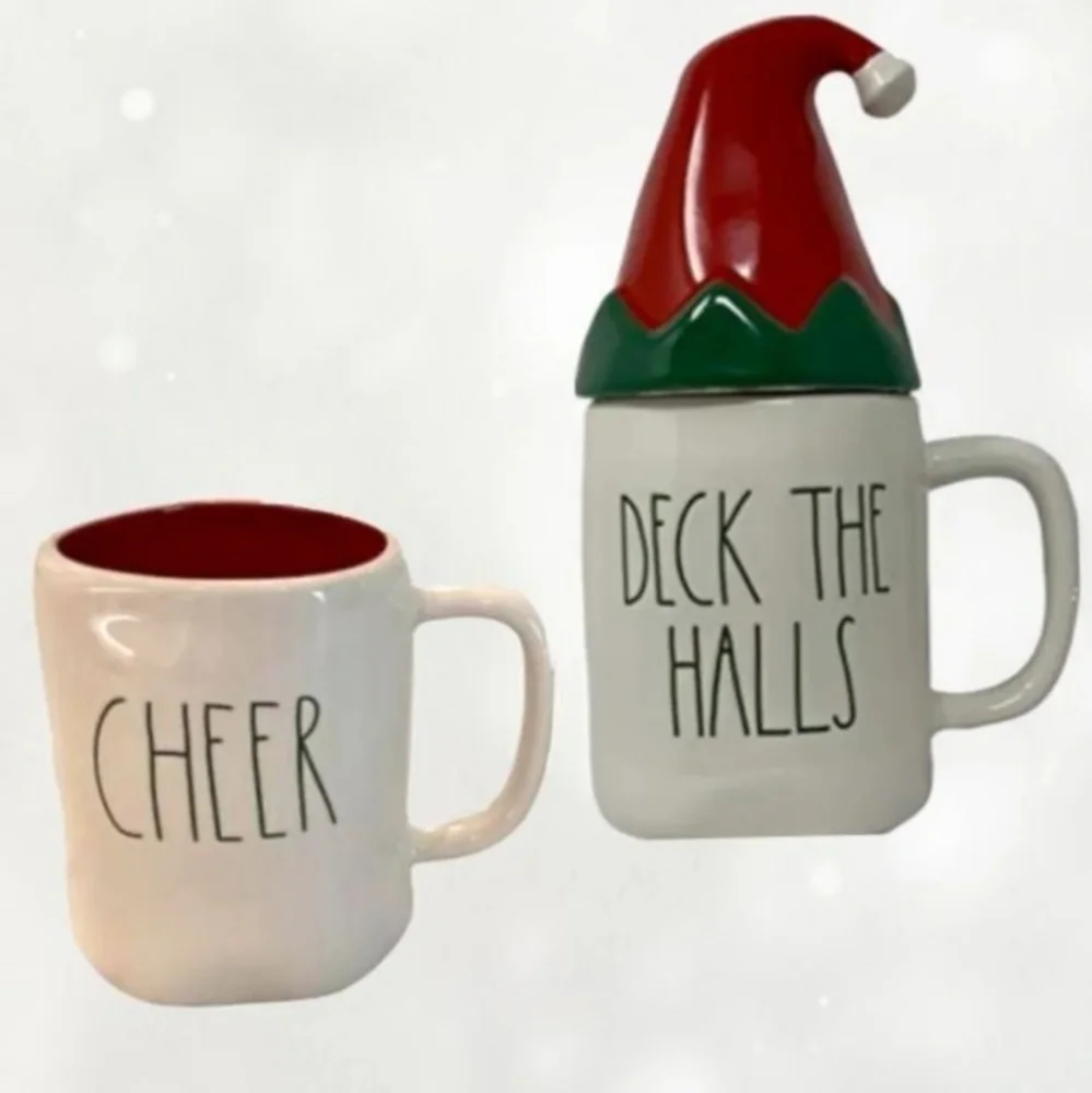 Rae Dunn Artisan Collection Christmas Mugs by Magenta - Picture 1 of 5